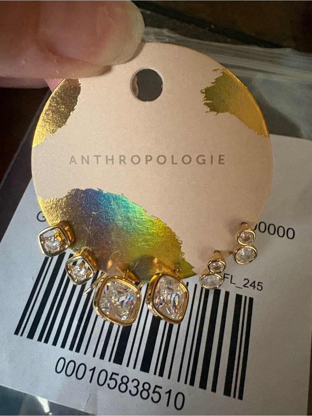 Anthropologie Crystal Earring Trio Set - Picture 4 of 5